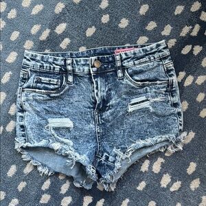 Blank NYC Blue Jean Shorts Distressed High-Waisted